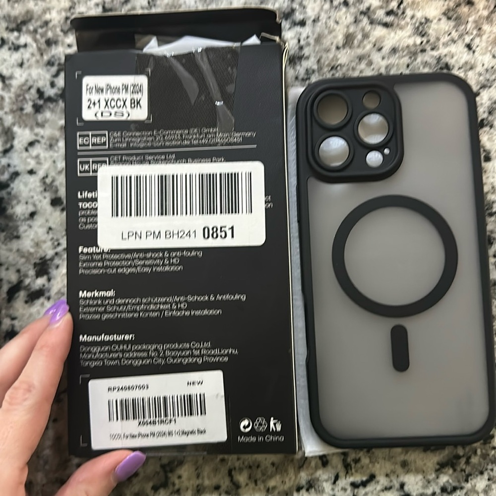 NWT iPhone 16 pro max case. MagSafe with stickers and 2 glass protectors